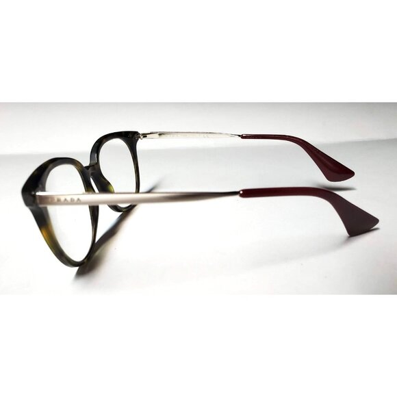 PRADA VPR 13U 2AU-101 50 18 140 EYEGLASSES TORTOISE SILVER FRAME MADE IN ITALY - Picture 3 of 10